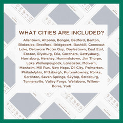 Reach International Outfitters Pittsburgh scenery card highlights city parks and views