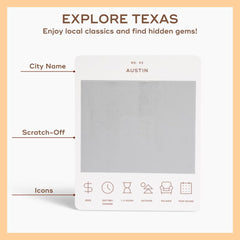 Scratch-off surface of Reach Texas Adventure Bucket List reveals new experiences.