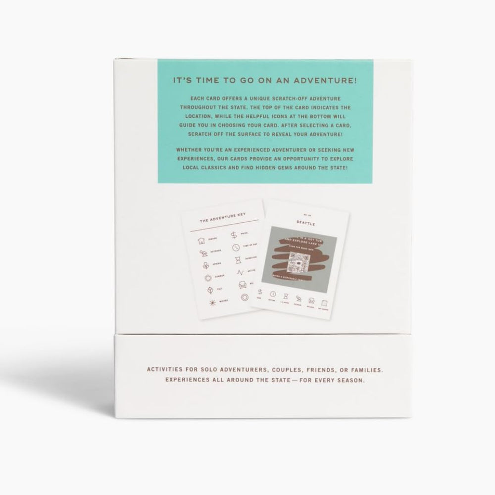 Gift-ready Reach International Outfitters Washington bucket list scratch-off card