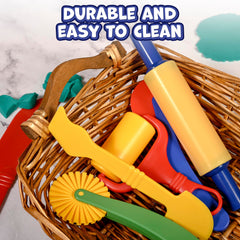 READY 2 LEARN spatula enables gentle lifting and smoothing of dough