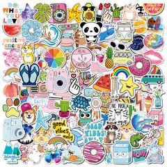 Reaeon 100 cute stickers for water bottles on durable waterproof vinyl