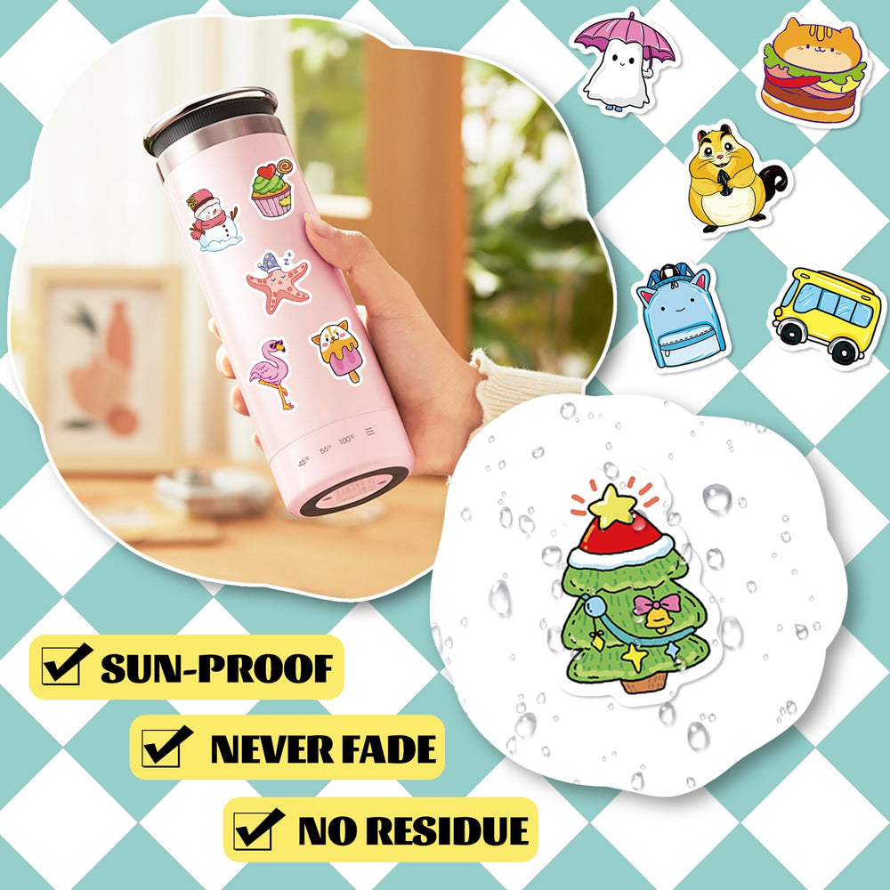 Reaeon laptop stickers closeup highlights durable vinyl for everyday devices