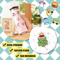 Reaeon laptop stickers closeup highlights durable vinyl for everyday devices