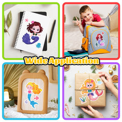 Reaeon mermaid stickers water-resistant color stays vibrant during play