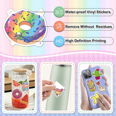 Reaeon waterproof vinyl stickers for laptops and notebooks add color and personality