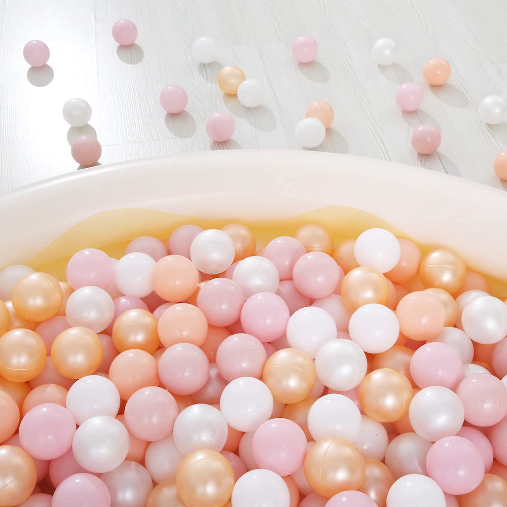 Realhaha pink-white balls inside a play tent ready for toddler adventures