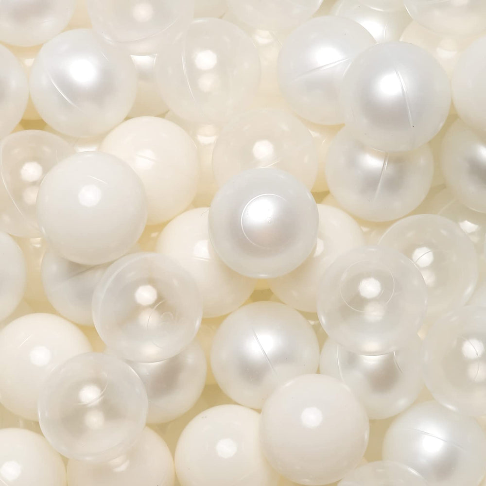 Realhaha beige ball pit balls closeup for safe toddler play and tactile exploration