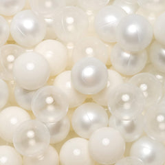 Realhaha beige ball pit balls closeup for safe toddler play and tactile exploration