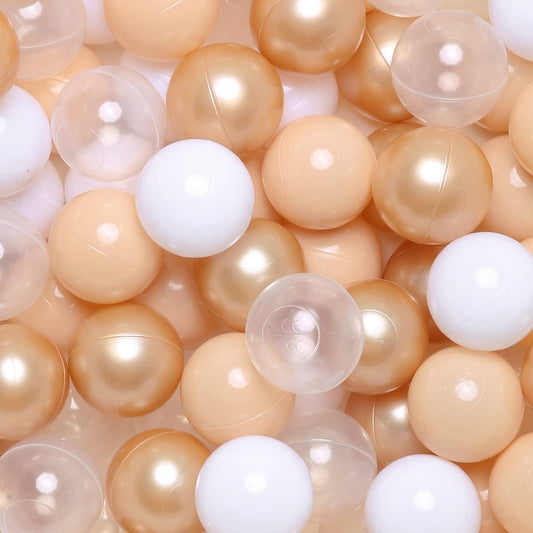 Realhaha ball pit balls in pearl brown provide safe, lead-free fun for play pits.