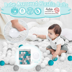 Realhaha ball pit balls closeup surface shows smooth edges for gentle touch
