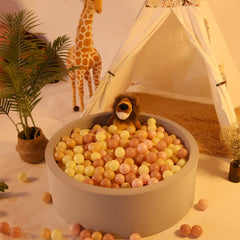 Realhaha ball pit balls vibrant colors support color sorting.