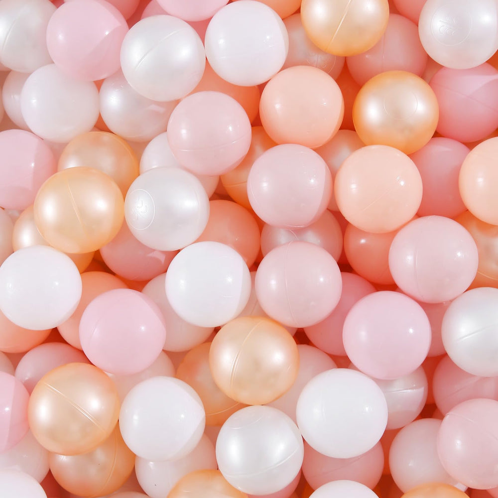 Realhaha pink and white ball pit balls for safe, colorful play.