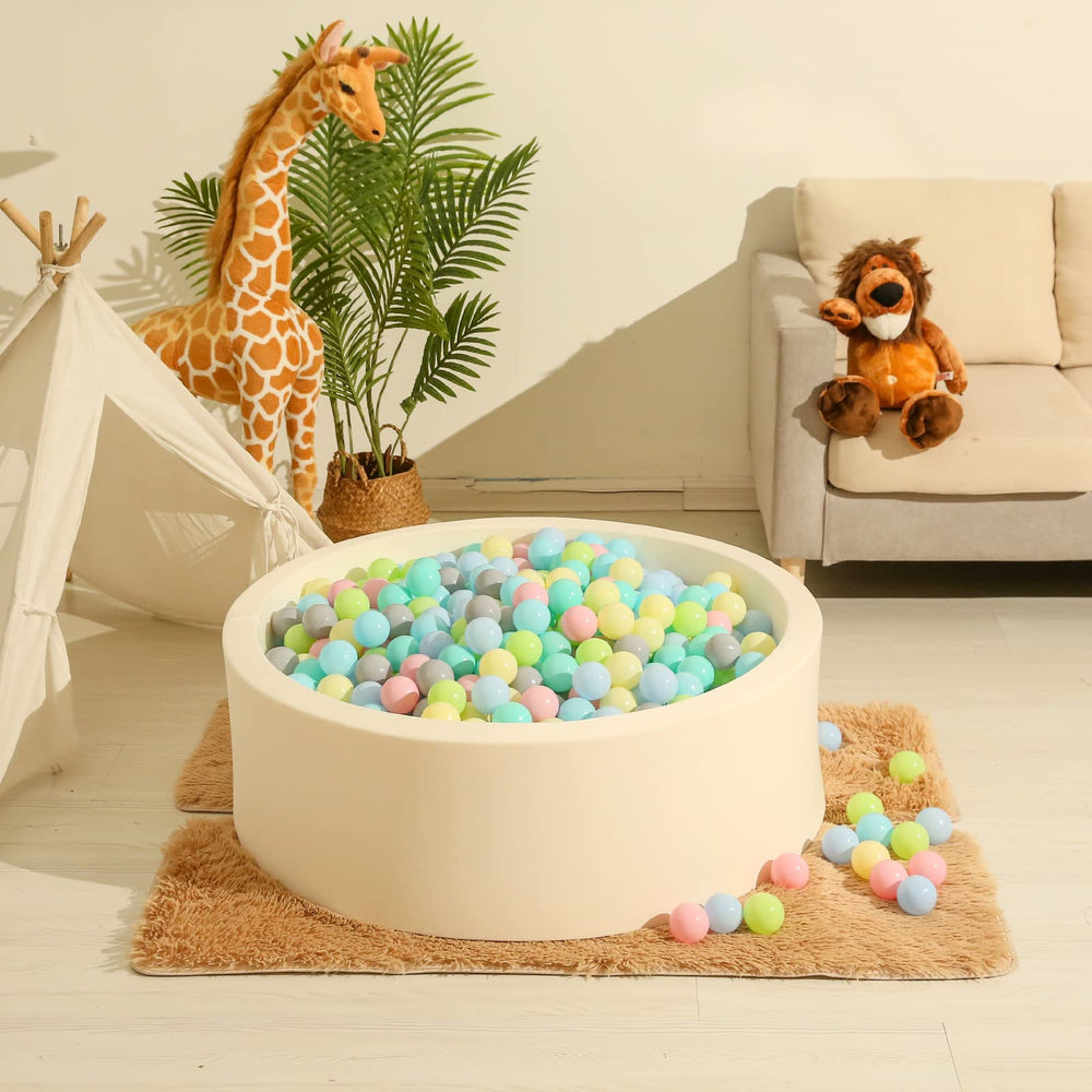 Realhaha balls pink and yellow support color learning activities.