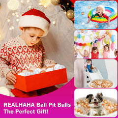 Realhaha ball pit balls pool time safe buoyant play in water.