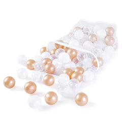Realhaha ball pit balls stored in a mesh bag for quick cleanup