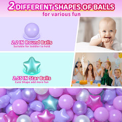 Realhaha puppy playballs purple shot emphasizing durable, crush-proof construction.