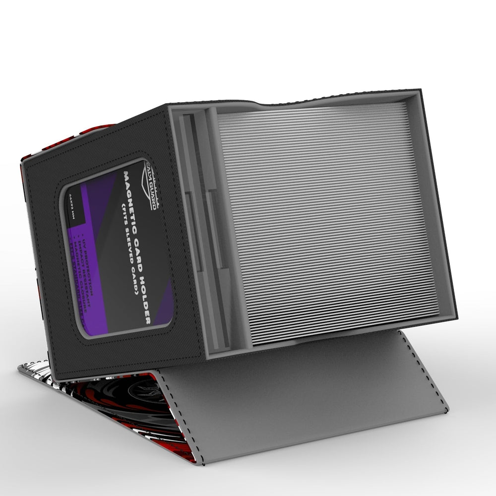 Hand-made Realm Guard deck box with premium faux leather finish.