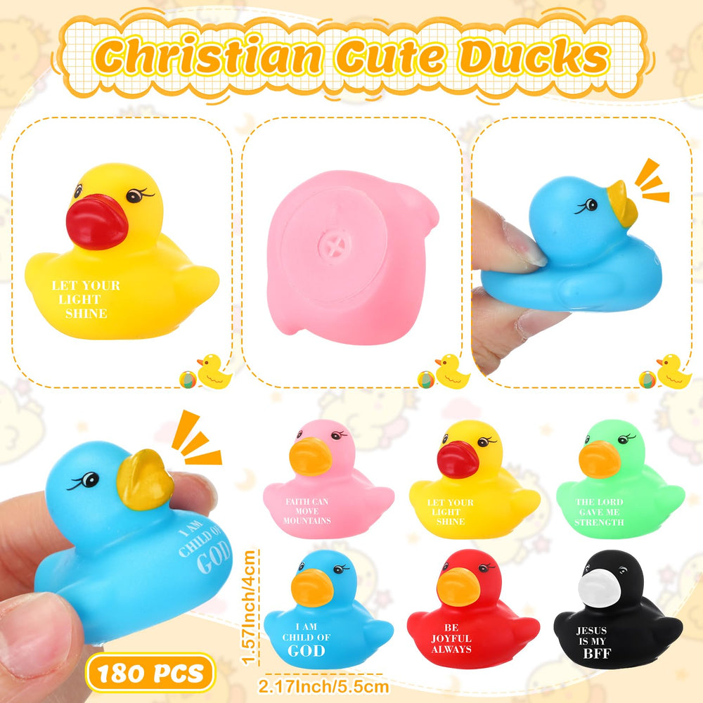 Realspring Jesus Loves You duck close-up red ideal for party favors and gifts