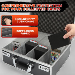 Interior layout accommodates soft-sleeved and hard-sleeved cards in REAQUE box.