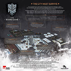 Dice and tokens from Frostpunk board game fueling tense resource management