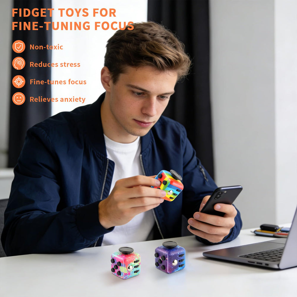 RE:BLEU fidget cube desk use aiding focus and reducing distractions
