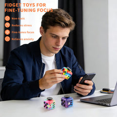RE:BLEU fidget cube desk use aiding focus and reducing distractions