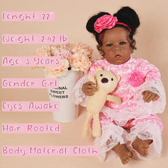 Rebornova black-rooted hair detail enhances realism and daily dress-up fun
