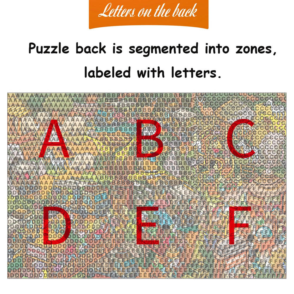RECHIATO Animal Paradise puzzle back sides help organization during play