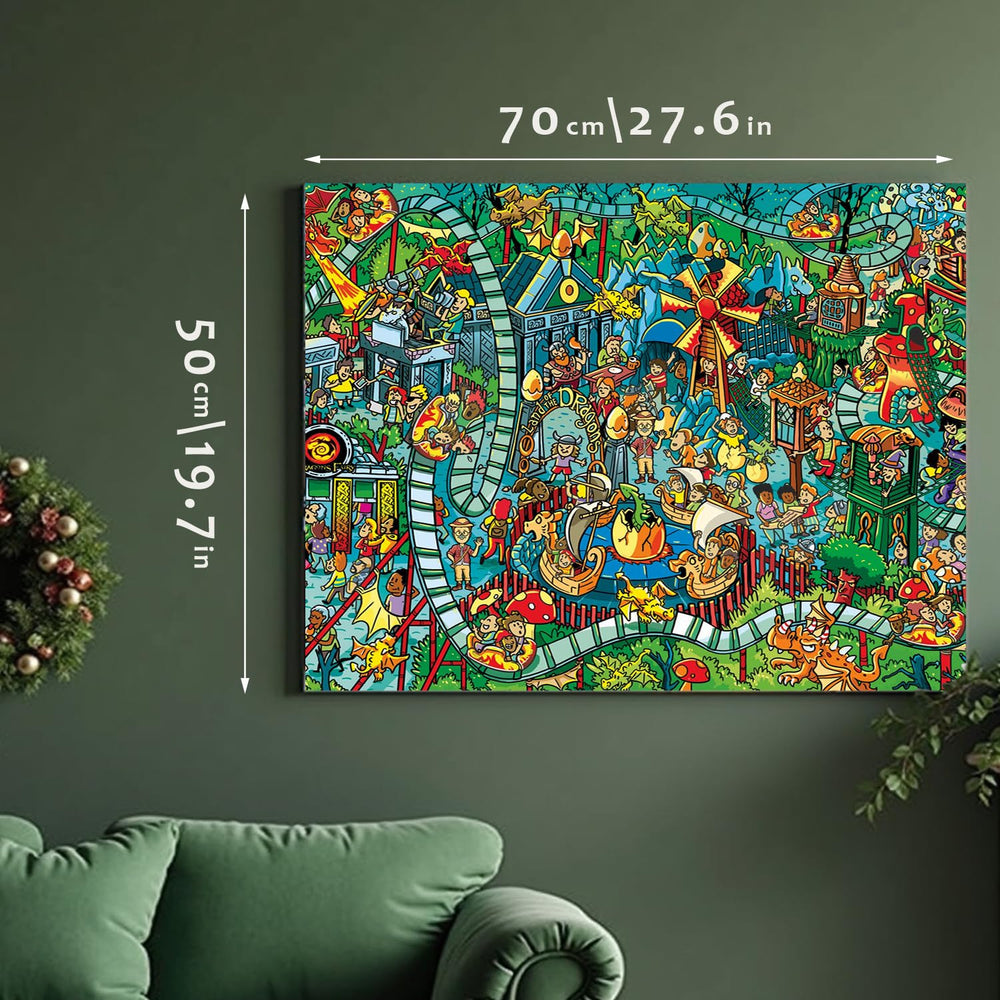 RECHIATO vivid dinosaur park design keeps family game nights lively.