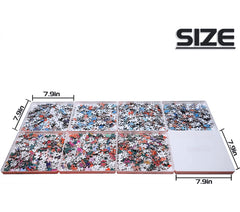 RECHIATO puzzle piece sorters for 1000-piece projects shown with color-coded groups.