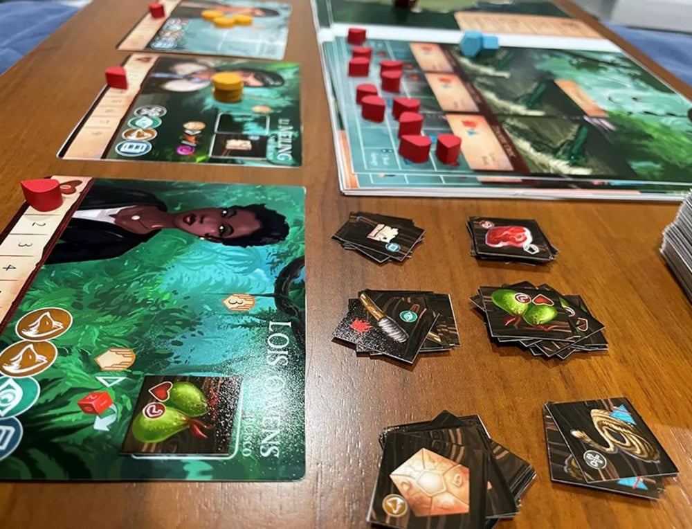 Red Raven Sleeping Gods Primeval Peril jungle ambush scene highlights danger and tactical choices.