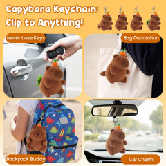 Redaica Capybara keychain reinforced stitching designed for daily use.