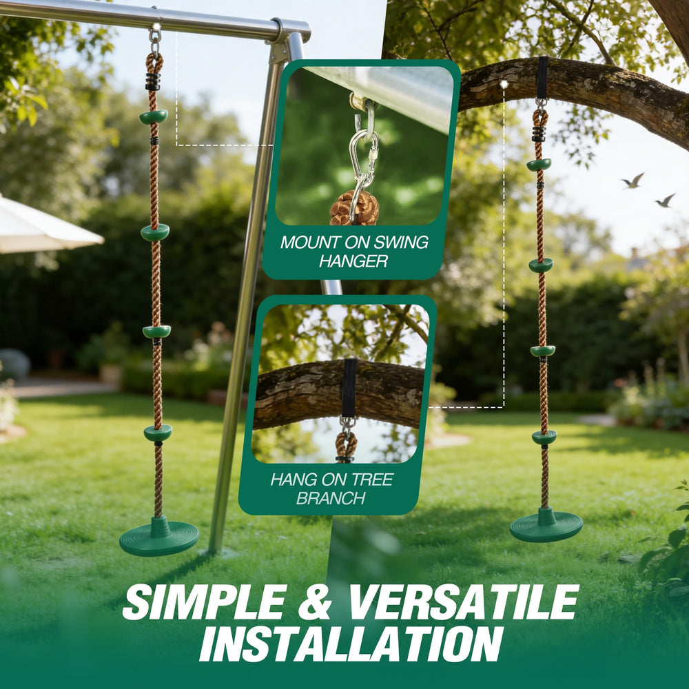 REDCAMP adult using the swing outdoors for family fun