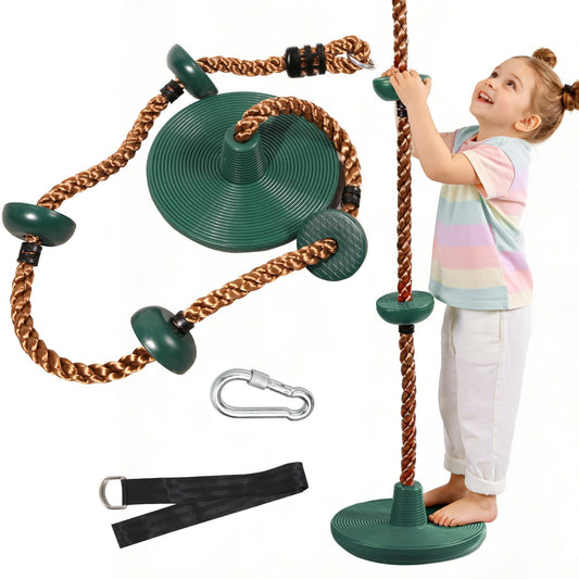 REDCAMP climbing rope swing seat close-up shows textured grip for safe play