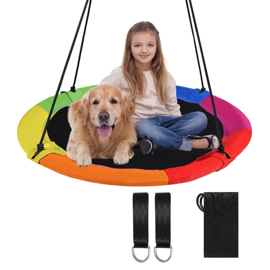 RedSwing 43 inch saucer swing in multi color for durable outdoor fun.