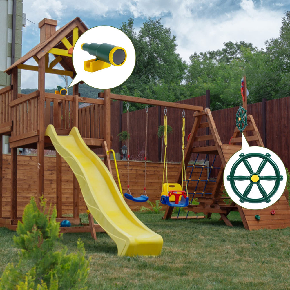 RedSwing easy-to-install attachment set helps families start outdoor play faster.
