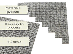 REDUCIO! 1:12 scale tile set fits dollhouses and dioramas for creative layouts.
