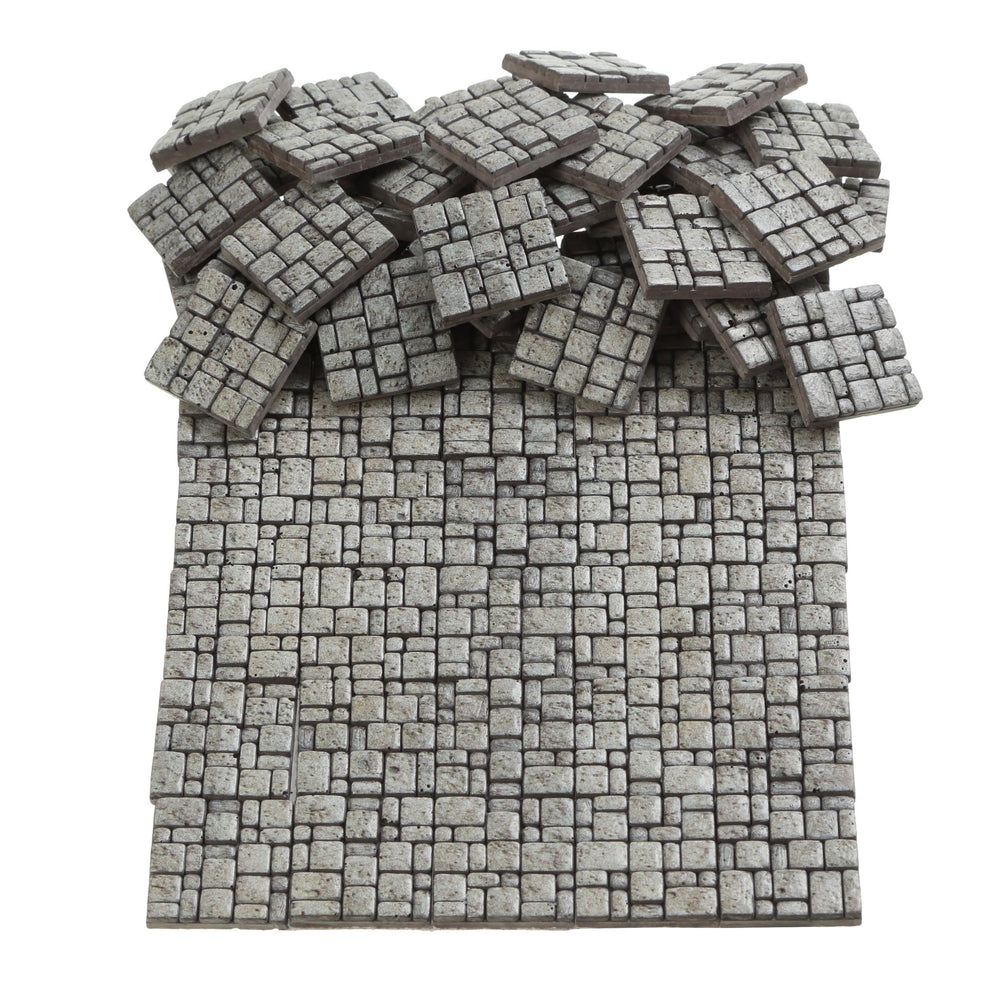 REDUCIO! dollhouse flooring tiles show 50 detailed paving stones for realistic paths.