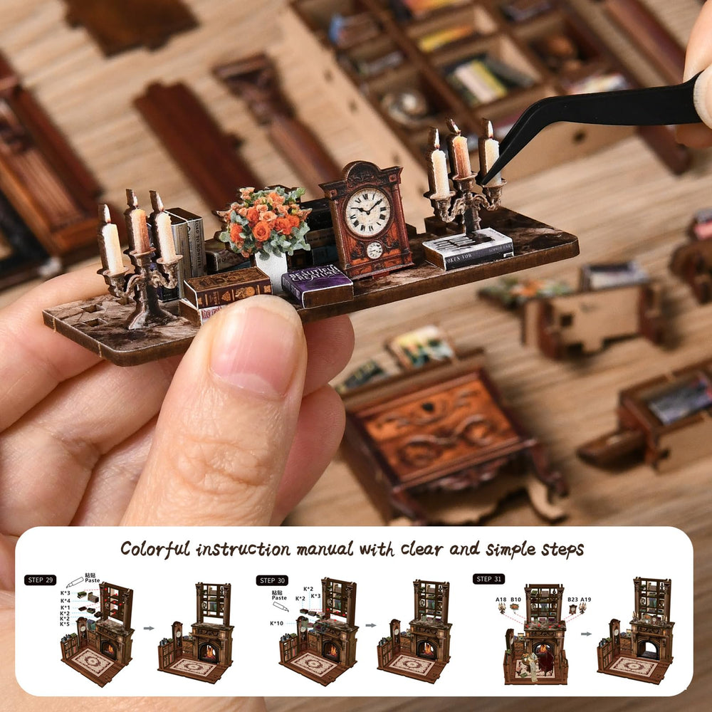 Reenovan Twilight Library slot-and-tab construction highlights precise, satisfying assembly.