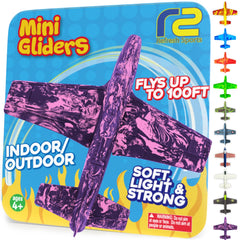 Refresh Sports foam airplane glider in flight delivering safe outdoor fun.
