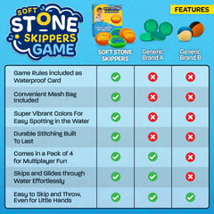 Gift-ready Soft Stone Skippers set makes screen-free outdoor fun.
