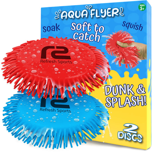 Refresh Sports water flying disc with buoyant foam core for reliable pool throws.