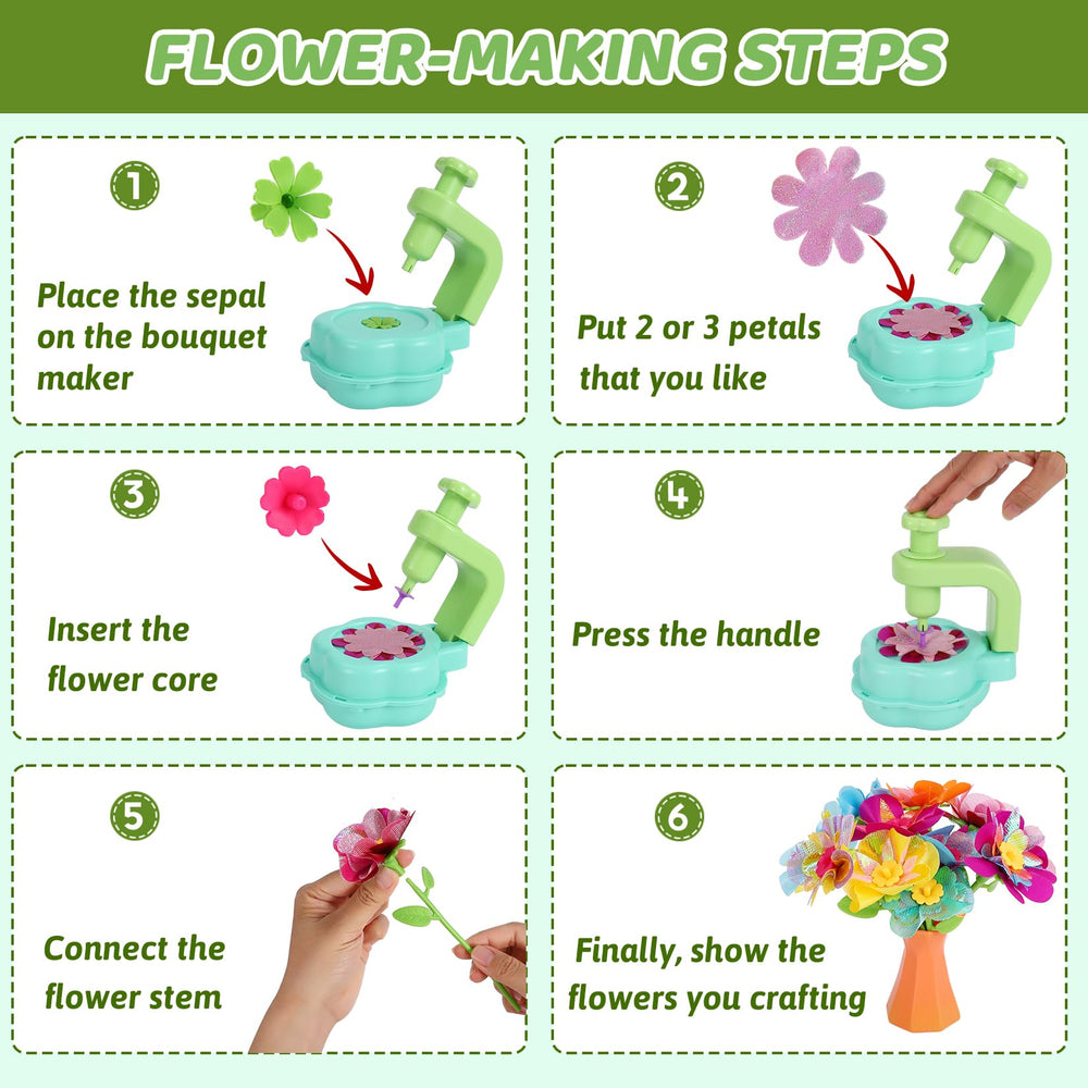 REFTTENW sepal adds natural detail to kid-made flowers.