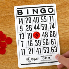 Regal Bingo party-ready sheets support quick setup at events.