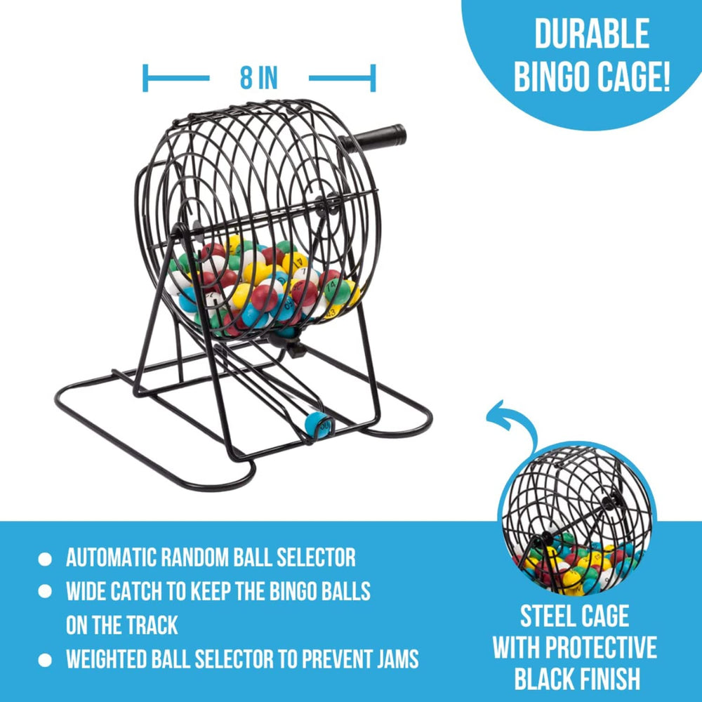 Regal Games Bingo Deluxe 50 large cards with bold numbers improve readability.