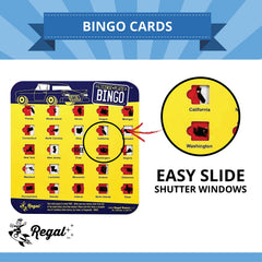 Regal Games Bingo On The Go Kit ideal for family trips and gatherings.