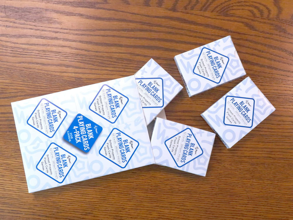Regal Games blank cards easy to shuffle and handle for quick play.