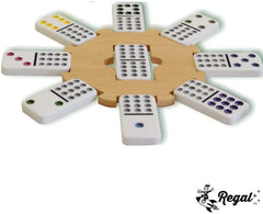 Regal Games colorful domino tiles with high visibility during busy rounds