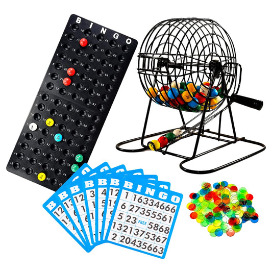 Regal Games Deluxe Bingo cage shows sturdy steel construction for smooth draws