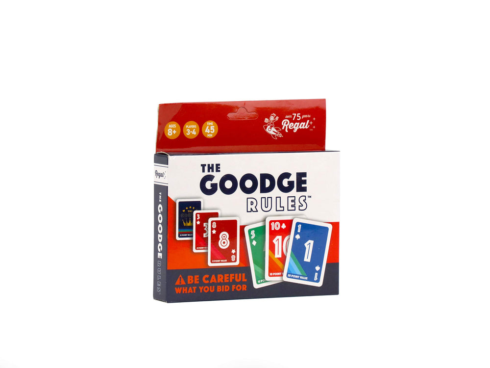 Regal Games Goodge Rules setup for 3 to 4 players on the go